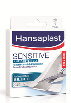 Hansaplast Sensitive MED antibakteriell 1m x 8cm